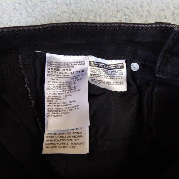Levi's Jeans Women's 4 Black Classic Fit Mid Rise Skinny Stretch Denim - Picture 8 of 13